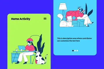 Home Activity Illustration Pack