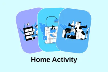 Home Activity Illustration Pack