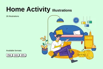 Home Activity Illustration Pack