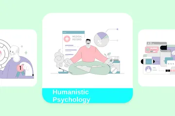 Humanistic Psychology Illustration Pack