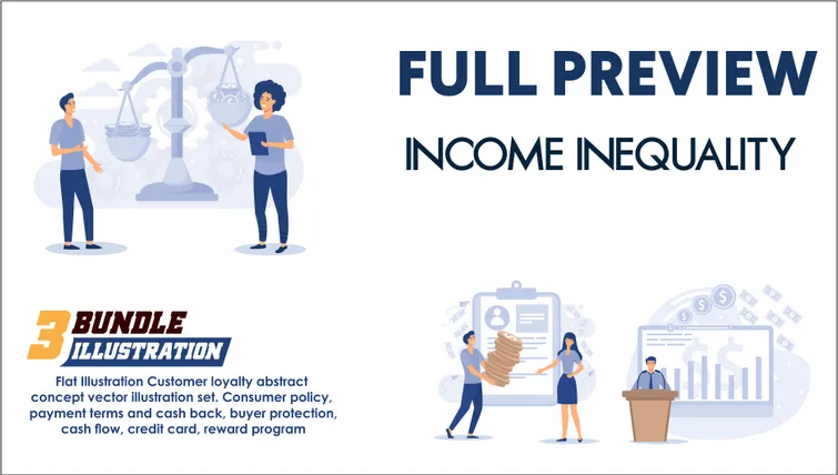 Premium Income Inequality Illustration pack from Business Illustrations