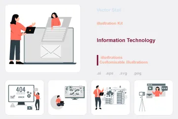 Informationstechnologie Illustrationspack