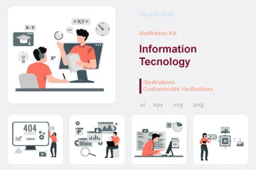 Informationstechnologie Illustrationspack