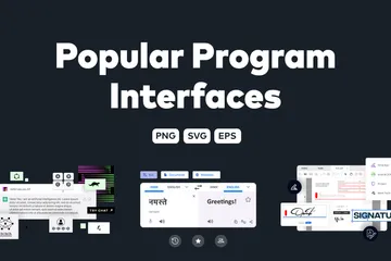 Interfaces de programme populaires Pack d'Illustrations