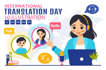 International Translation Day Illustration Pack