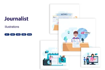 Journalist Illustration Pack