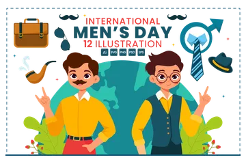 Journée internationale des hommes Pack d'Illustrations