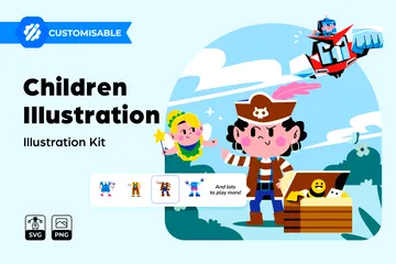 Kinder/Kind Illustrationspack