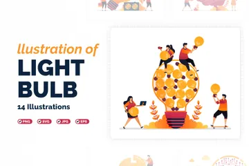 Free Light Bulb And Lamp Illustration Pack