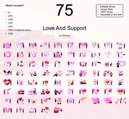 Love And Support Illustration Pack