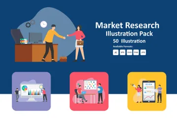 Market Research Illustration Pack