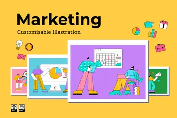Marketing Paquete de Ilustraciones