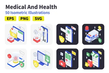 Médical et santé Pack d'Illustrations