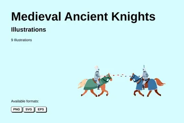 Medieval Ancient Knights Illustration Pack