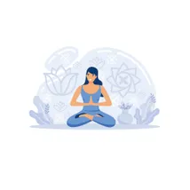 Meditation Online And Business Meeting