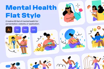 Mental Health Illustration Pack