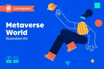 Metaverse Illustration Pack