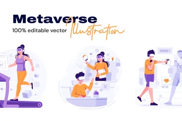 Metaverso Pacote de Ilustrações