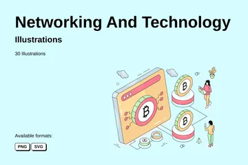 Networking And Technology Illustration Pack