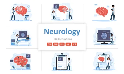 Neurologie Pack d'Illustrations