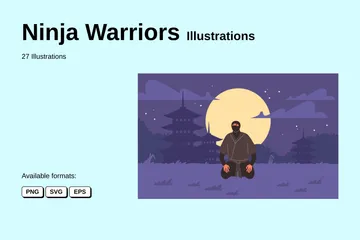 Ninja-Krieger Illustrationspack