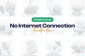 No Internet Connection Illustration Pack