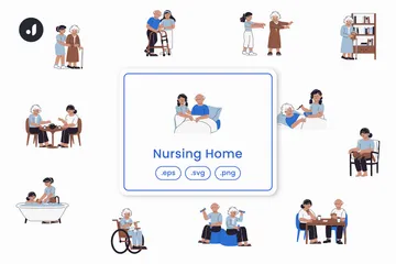 Nursing Home Illustration Pack