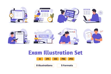 Online Exam Illustration Pack