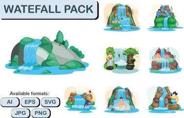 Pack Cascade Illustration Pack