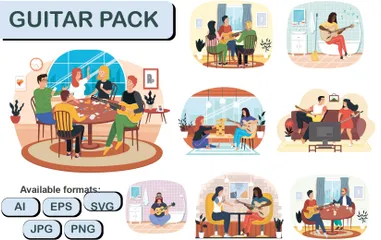 Pack guitare Pack d'Illustrations