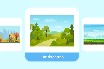 Paisagens Pacote de Ilustrações