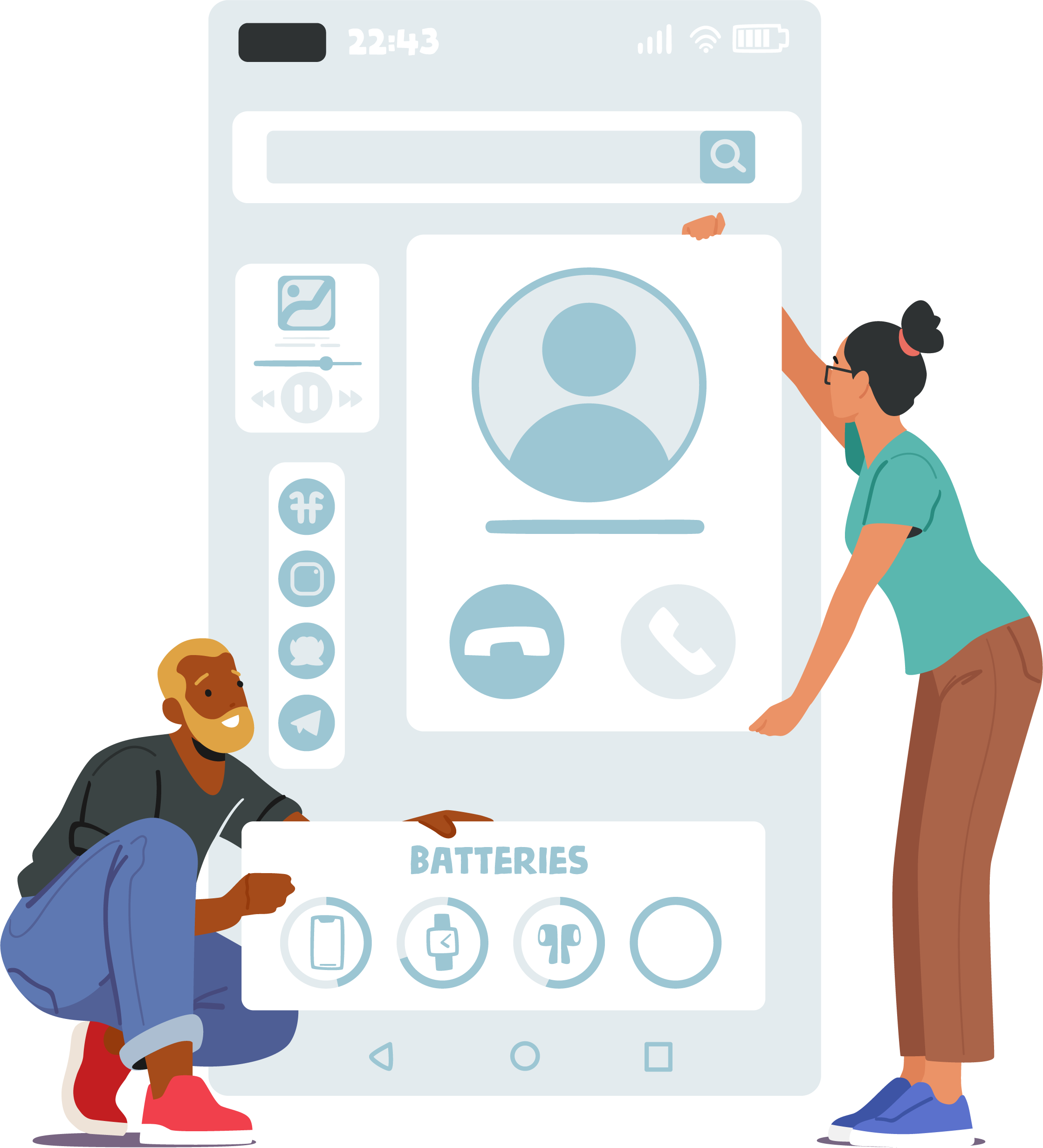 People And Technology Illustration Pack - 27 Free Download People