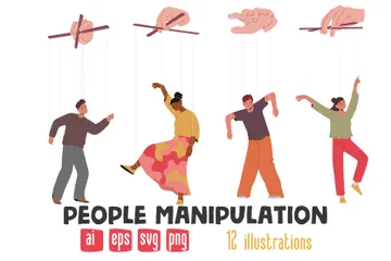 People Manipulation Illustration Pack