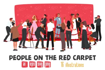 People On The Red Carpet Illustration Pack