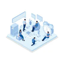 People Team Work Together