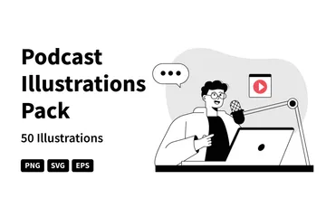 Podcast Illustration Pack