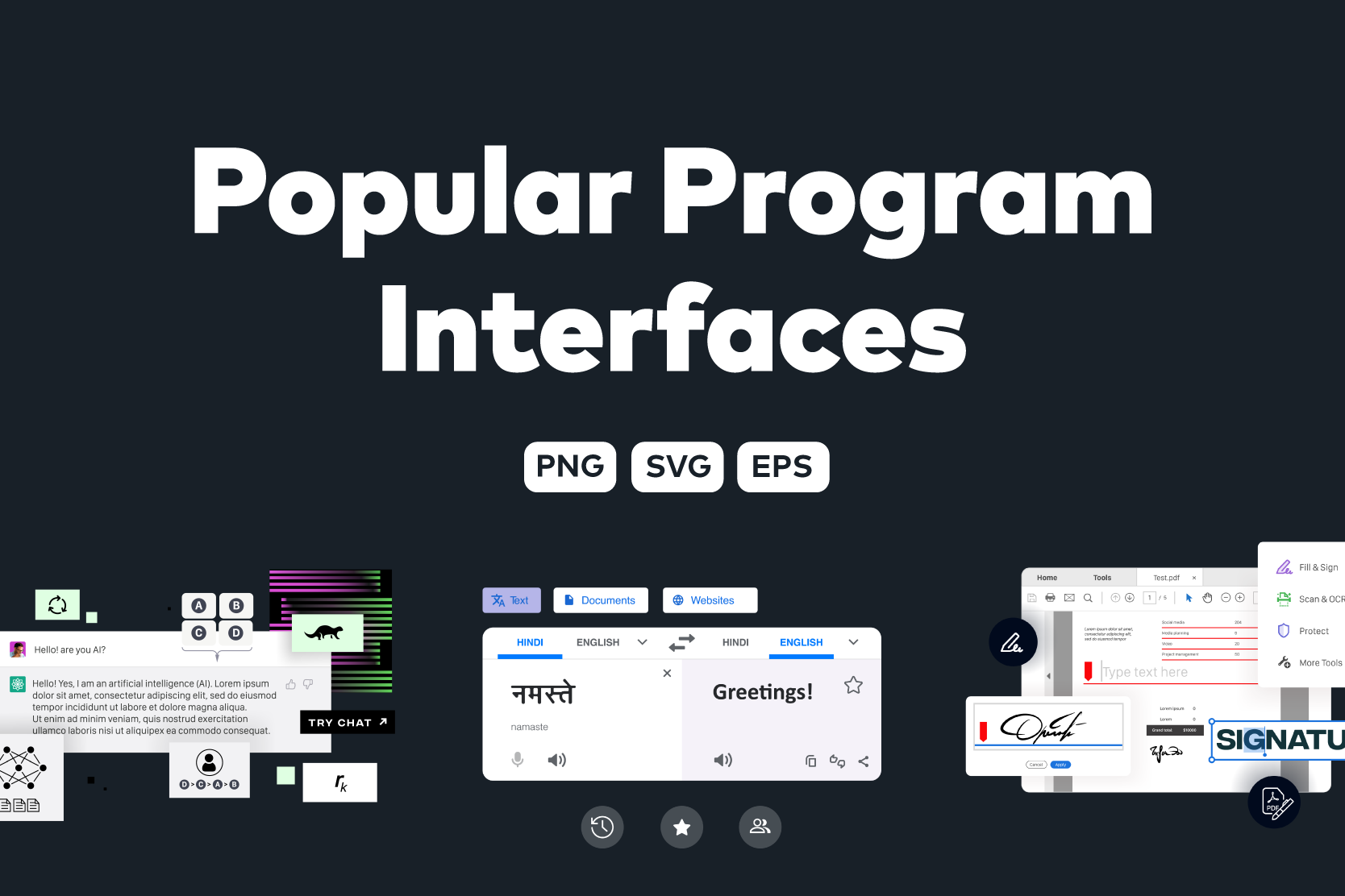 Premium Popular Program Interfaces Illustration pack from Illustrations