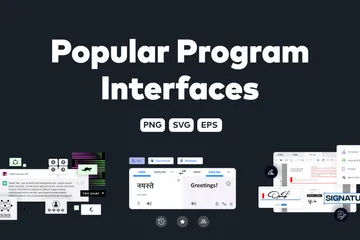 Popular Program Interfaces Illustration Pack