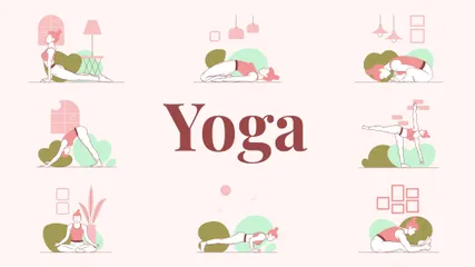 Postura de yoga Paquete de Ilustraciones