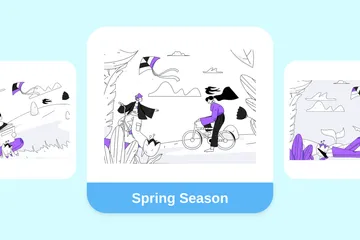 Saison de printemps Pack d'Illustrations