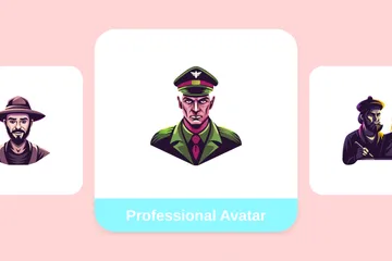 Professioneller Avatar Illustrationspack