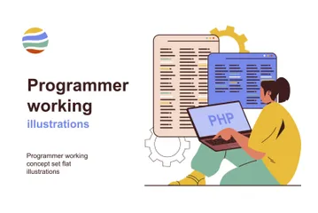 Programming Working Illustration Pack