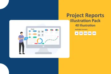 Project Reports Illustration Pack