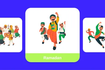 Ramadan Festival Illustration Pack