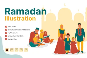 Ramadan Illustration Pack