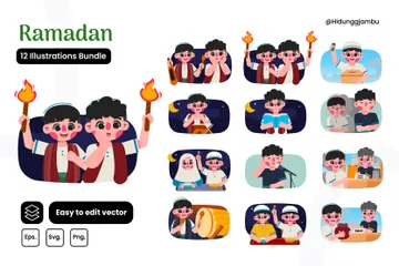 Ramadan Illustration Pack