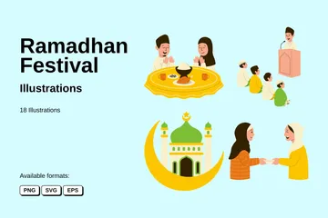 Ramadhan Festival Illustration Pack