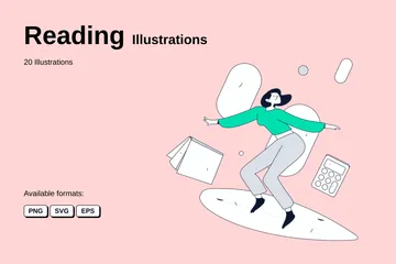 Reading Illustration Pack