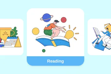 Reading Illustration Pack