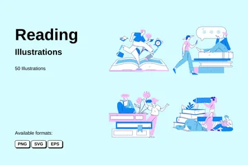 Reading Illustration Pack